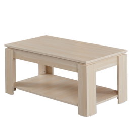 Hanah Home Mesa de Centro Shelf - Light Oak